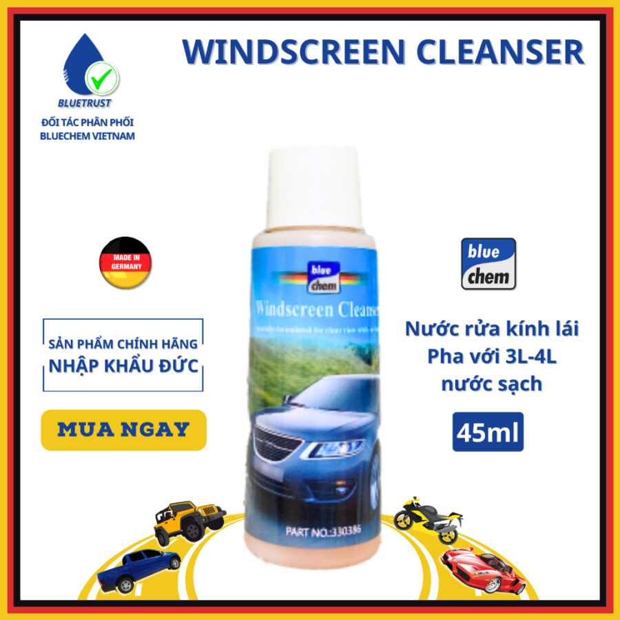Nước Rửa Kính Lái Đậm Đặc Tự Pha BLUECHEM - Windscreen Cleanser - 45ml