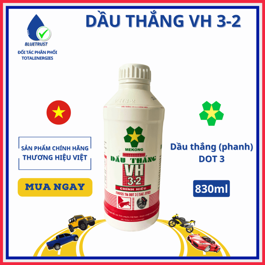 Dầu thắng (phanh) MEKONG VH 3-2 DOT 3 - 830ml
